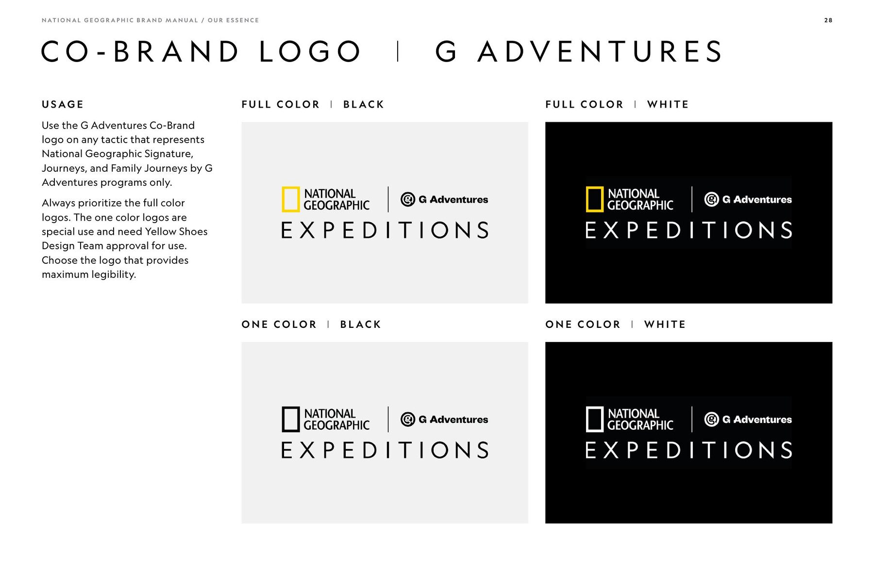 National Geographic × G Adventures co-brand lockups