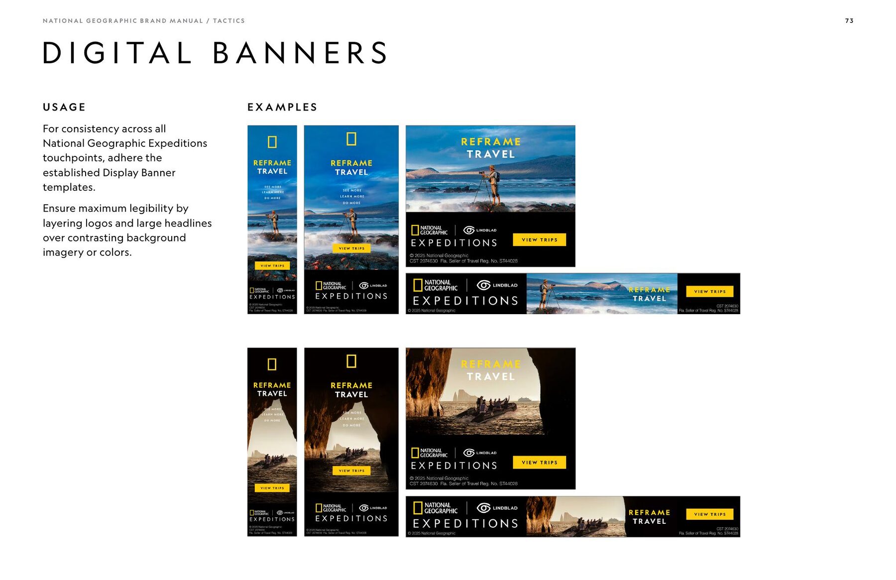 Digital display banners