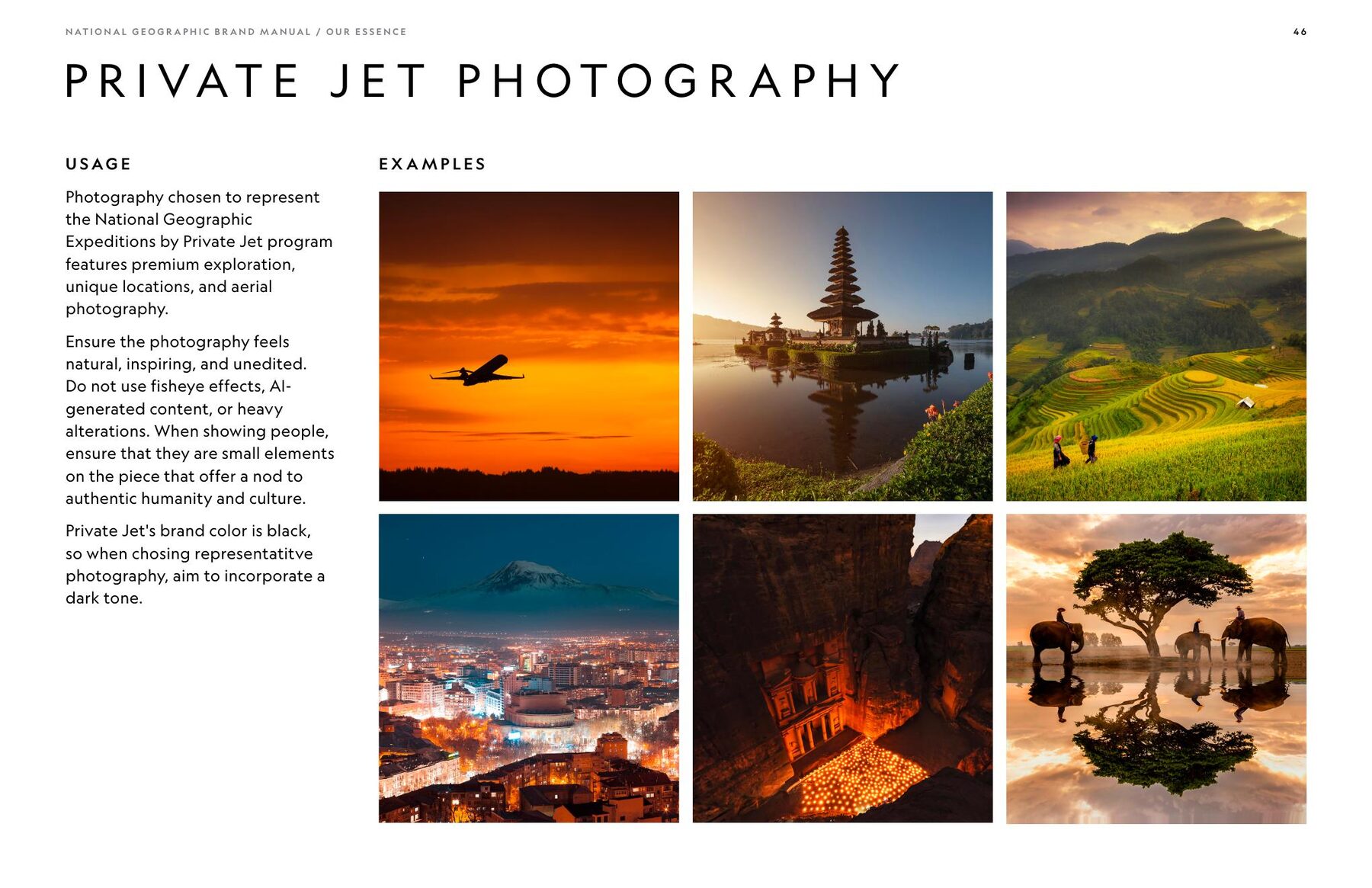 Private jet photography