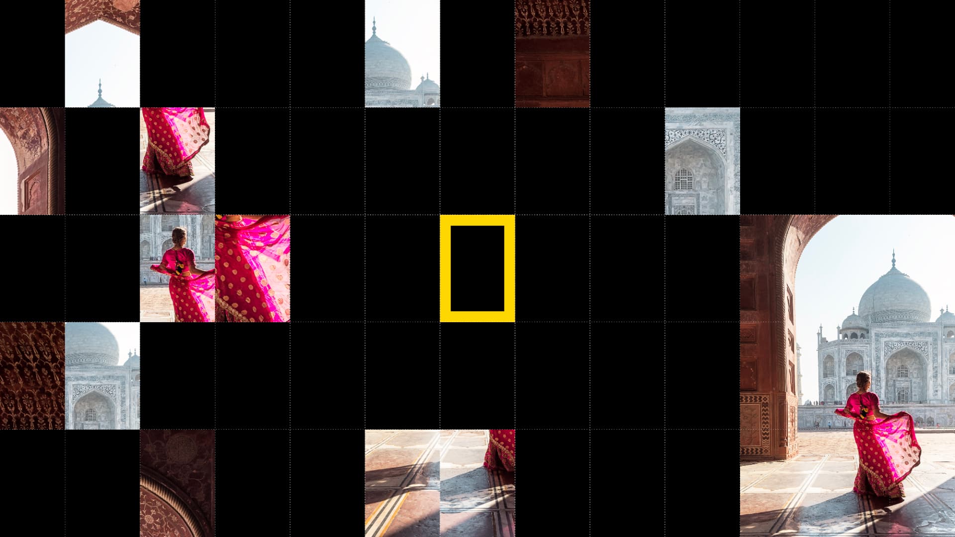 The Expeditions grid system built from the Brand Mark